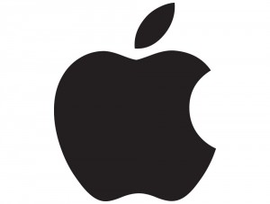 黒色ロゴ例1、apple